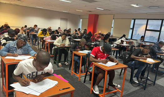 Students preparing for matric exams at Keys Group Matric School